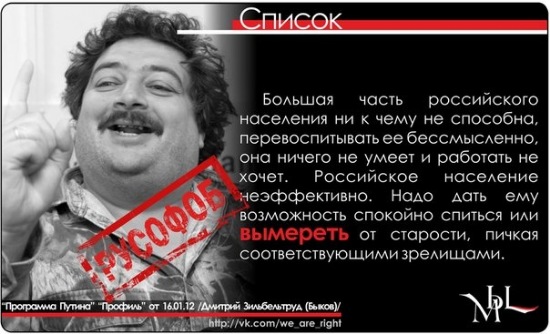 Русофобия в лицах