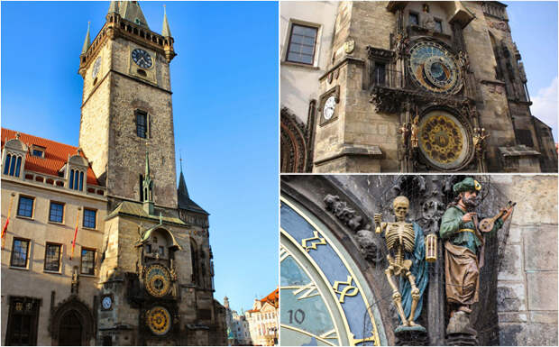 Астрономические часы на башне в Праге