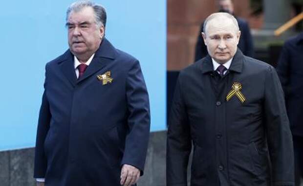 На фото: президент РФ Владимир Путин и президент Таджикистана Эмомали Рахмон (справа налево)