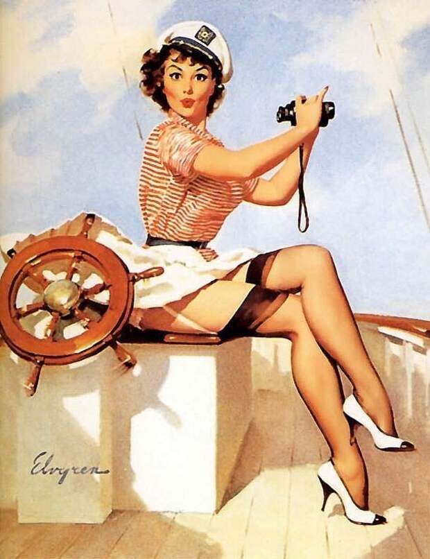Яркие pin-up работы от художника Джила Элвгрена