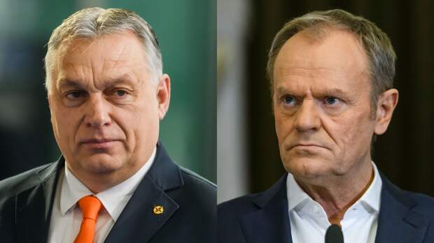 В соцсетях разгорелся конфликт между Орбаном и Туском из-за помощи Украине