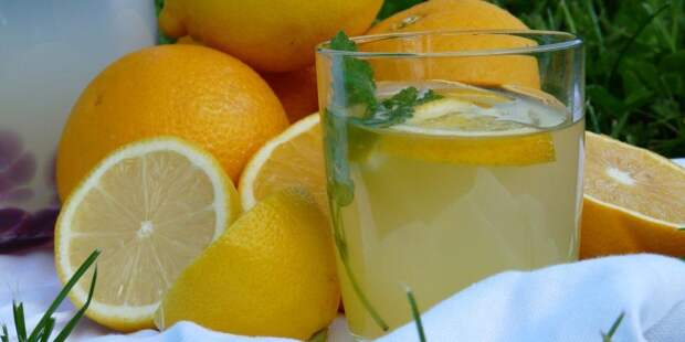 домашний лимонад из апельсина и лимона