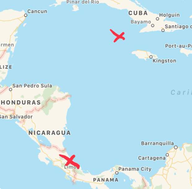 Порт Limo – место, откуда рыбаки отплыли, второй крестик около Кубы – место, где их подобрали история, лайнер, море, рыбака, спасение, чудо