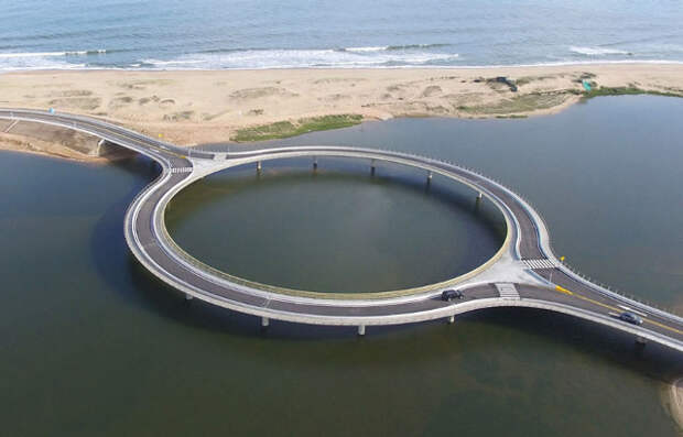 9. Мост в Уругвае, который призывает водителей сбавить скорость и насладиться великолепным видом интересное, фотография