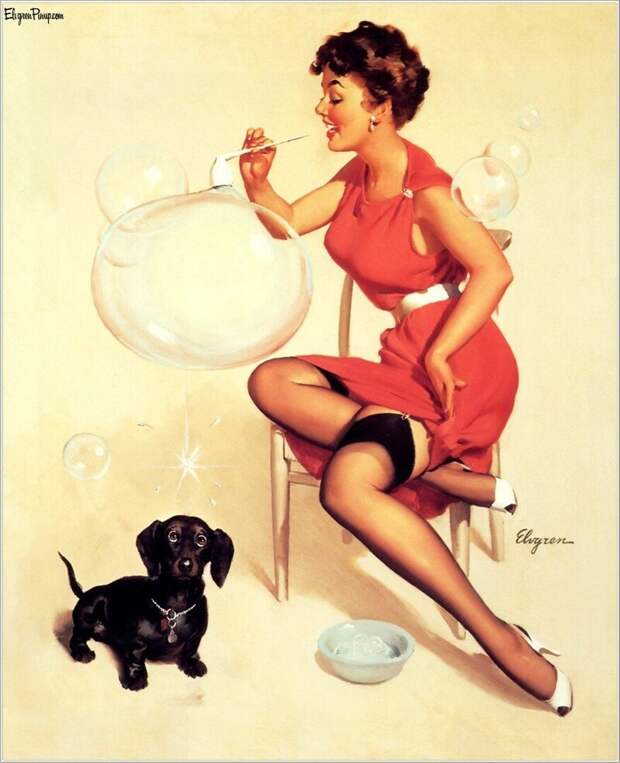 Pin-up — художник Джил Элвгрен