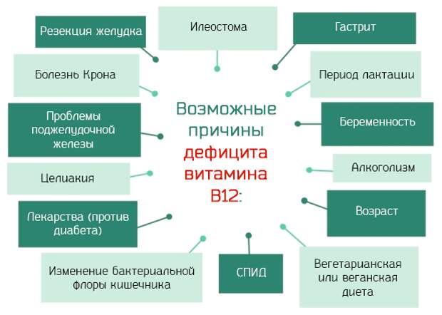 Опасные последствия дефицита витамина В12: симптомы и болезни