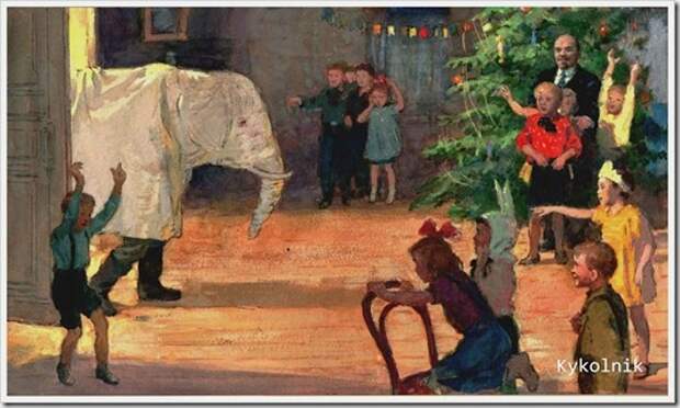 Незнайкин Иван Петрович (Россия 1916) «Ёлка с Ильичём Незнайкин Иван Петрович (Россия 1916) «Ёлка с Ильичём
