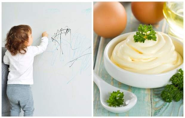 Майонез помогает стереть со стены детские рисунки Майонез помогает стереть со стены детские рисунки