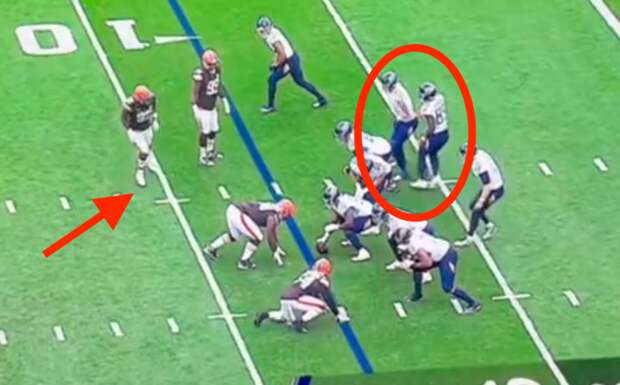 Myles Garrett Pre Snap Motion Delay Of Game Titans