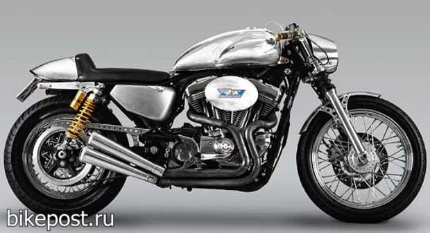 Преобразование мотоцикла Harley-Davidson Sportster в Кафе Рейсер
