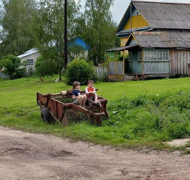 Каникулы в деревне деревня, каникулы, природа