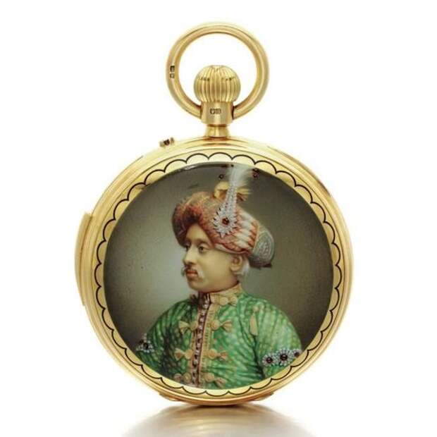 Antique 18k Yellow Gold Hunting Cased Minute Repeating Watch Made For The Indian Market With Enamel Portraits - Charles Frodsham c. 1890: 