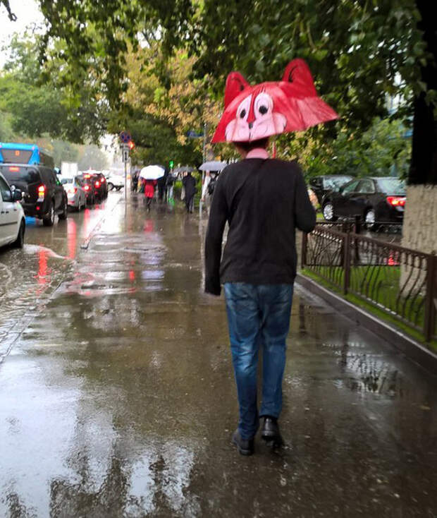 Он скрасил этот хмурый понедельник апокалипсис, дождь, ливень, москва, столица