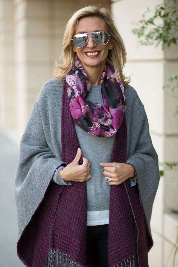 purple-black-houndstooth-and-solid-gray-reversible-poncho-jacket-society-0066