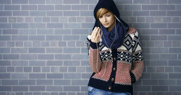 девушка с плеером