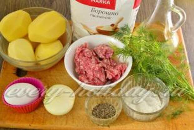 Ингредиенты для приготовления картофельных зразов