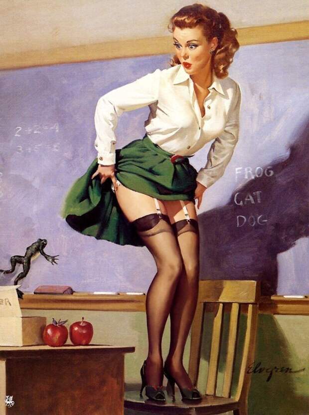 Яркие pin-up работы от художника Джила Элвгрена