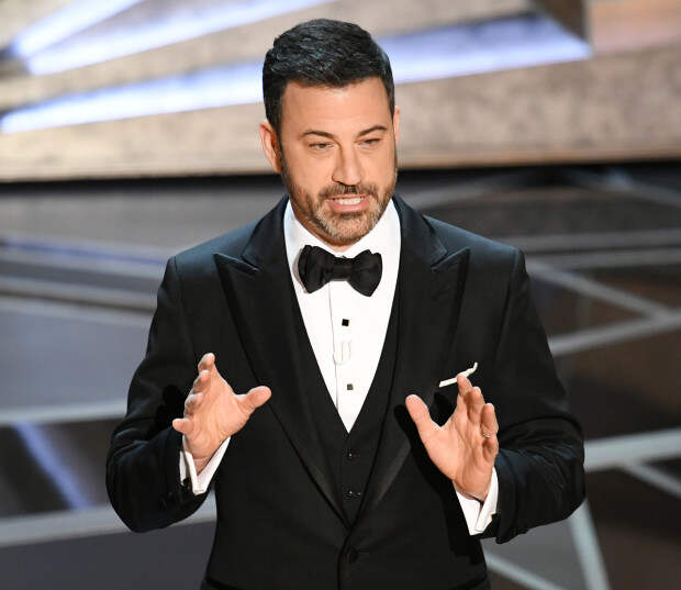 HOLLYWOOD, CA - MARCH 04: Host Jimmy Kimmel speaks onstage during the 90th Annual Academy Awards at the Dolby Theatre at Hollywood & Highland Center on March 4, 2018 in Hollywood, California. (Photo by Kevin Winter/Getty Images)