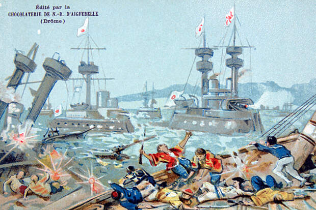 Битва на реке Ялу во время китайско-японской войны, 25 октября 1894 года. Изображение: Art Media / Print Collector / Getty Images / Fotobank.ru