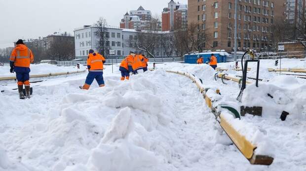 Городские службы Москвы ликвидируют последствия снегопада