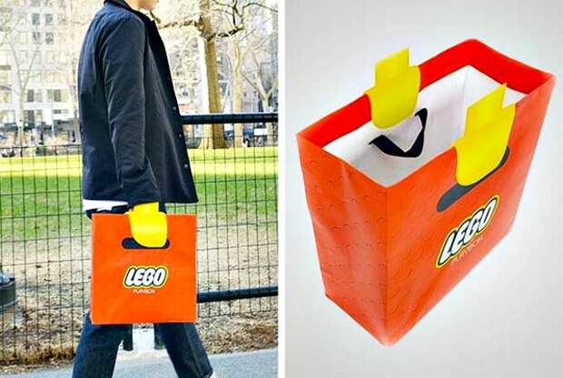 Пакет в стиле Lego.
