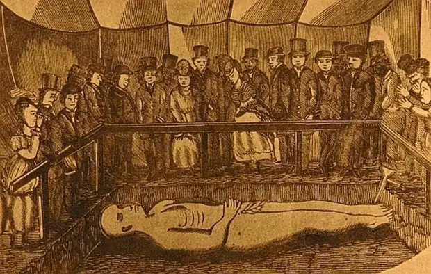 На заднем дворе Ньюэлла, иллюстрация XIX века. Фото: lockhaven.edu