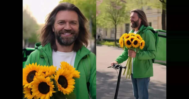 "Где заказать такую доставку?". Дмитрий Маликов в новом имидже с бородой снялся в образе курьера