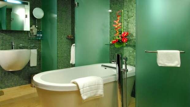 зеленая плитка для ванной комнаты фото дизайн