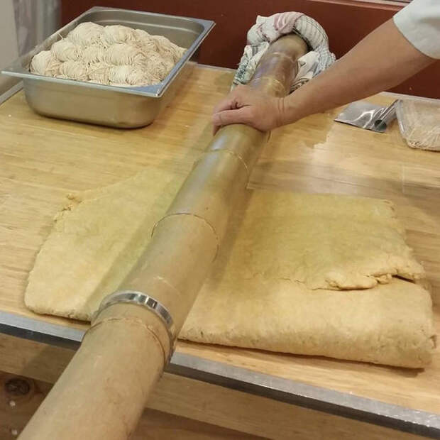 Preparing the dough.