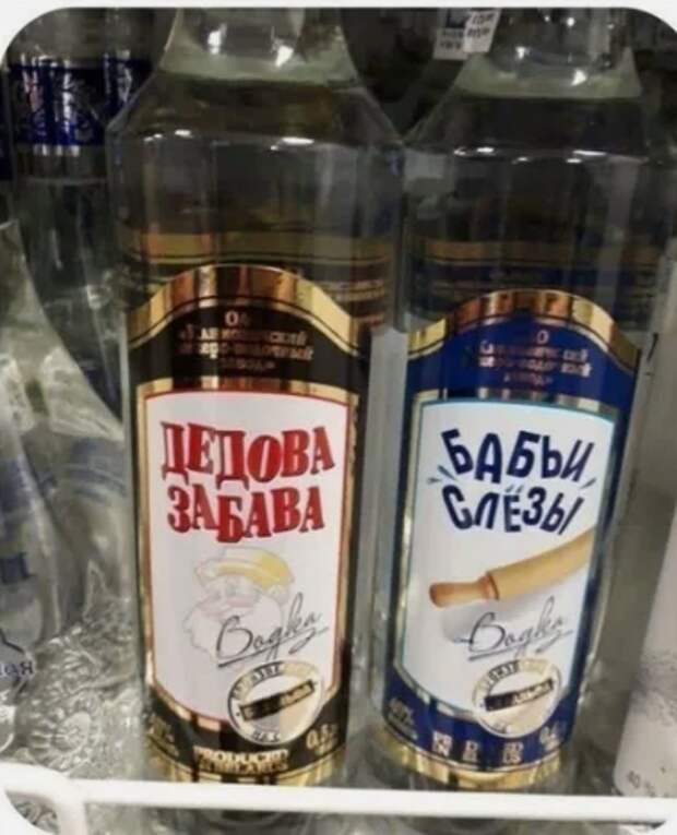 Оригинальные названия водочной продукции