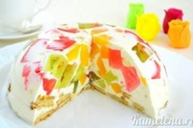 Торт «Битое стекло» получается очень ярким и жизнерадостным. Торт «Битое стекло» получается очень ярким и жизнерадостным.