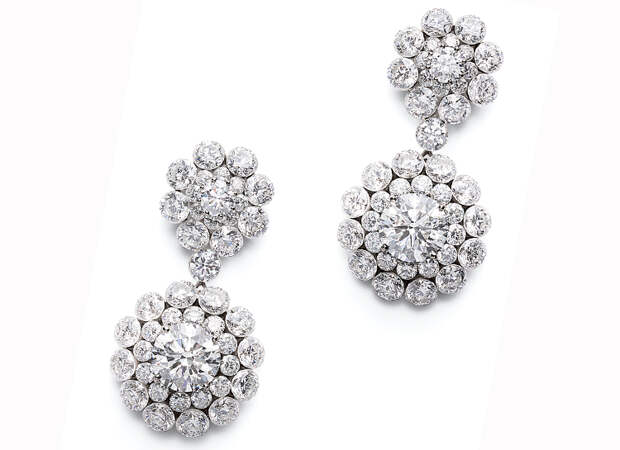 Серьги, белое золото, бриллианты,  Magical Setting, Chopard