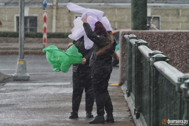 Завтра будет ещё хуже. Кадры с улиц Петербурга, где погода репетирует шторм