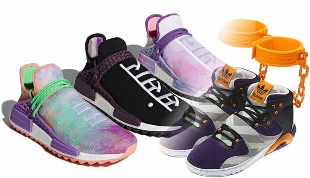 Слева направо: Кроссовки Holi. \ «Кандальные кроссовки» Adidas. \ Фото: google.com. Слева направо: Кроссовки Holi. \ «Кандальные кроссовки» Adidas. \ Фото: google.com.