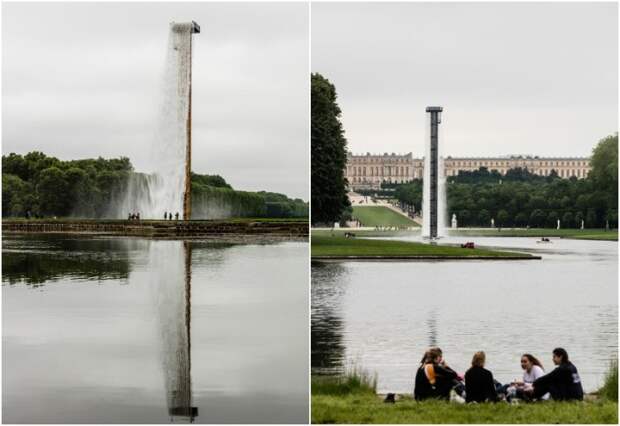 Вид сбоку и сзади раскроют тайну потока воды, льющегося с небес (Olafur Eliasson – Waterfall, Версаль). Вид сбоку и сзади раскроют тайну потока воды, льющегося с небес (Olafur Eliasson – Waterfall, Версаль).