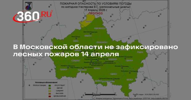 В Московской области не зафиксировано лесных пожаров 14 апреля