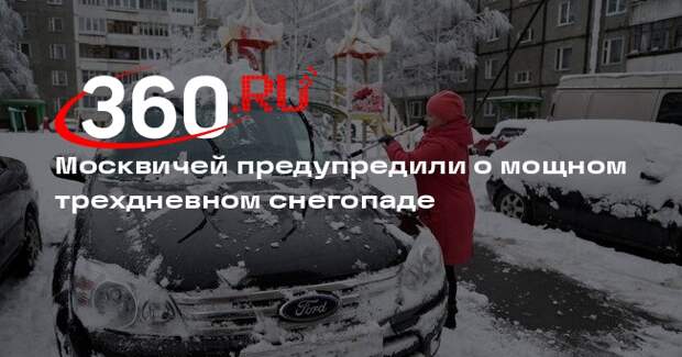Гидрометцентр сообщил о трехдневном снегопаде в Москве с 26 января