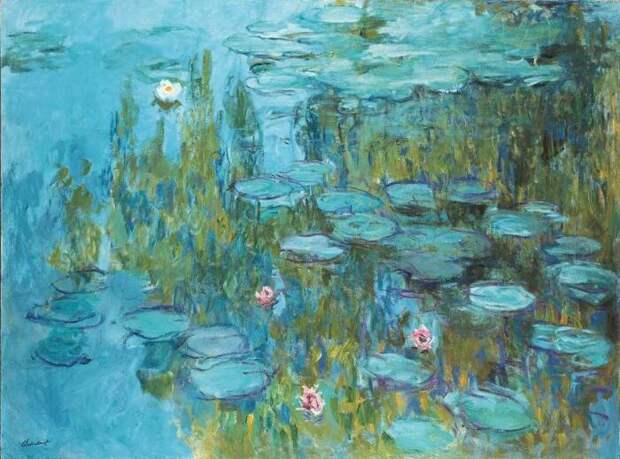 Водяные лилии, Клод Моне, около 1915 года. \ Фото: zkm.de.