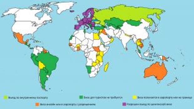 Страны с безвизом для украинцев