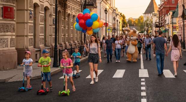 На праздники и выходные центр Астрахани отдают пешеходам