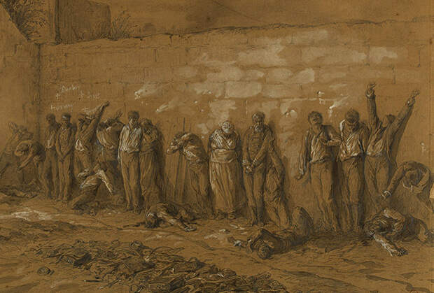 Анри Альфред Даржу «Расстрел коммунаров на кладбище Пер-Лашез 28 мая 1871 года»