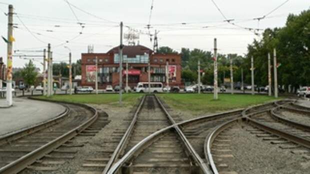 Трамвайное кольцо на Старом базаре / Фото: сообщество транспорта Барнаула