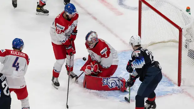 Сборная США забросила семь безответных шайб в ворота Чехии на МЧМ