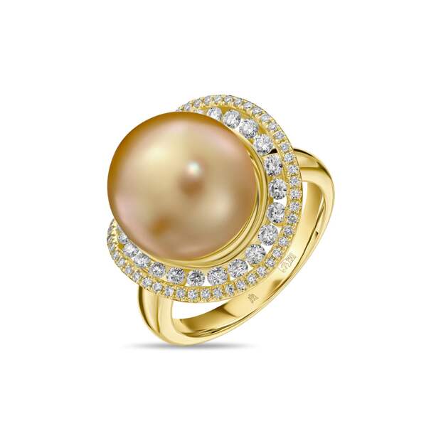 Кольцо (бриллианты, жемчуг, золото), Royal Pearl, Miuz, 401 445 руб. (miuz.ru)