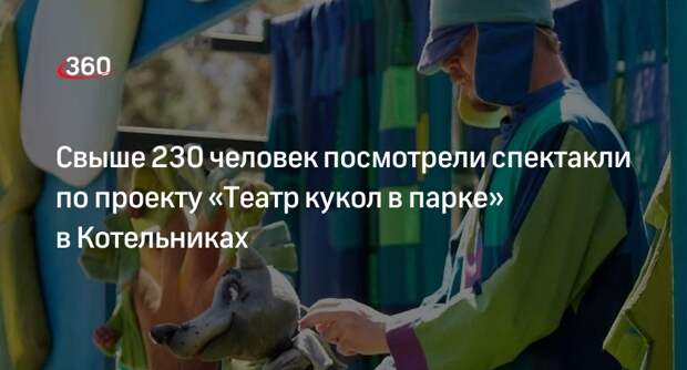 Свыше 230 человек посмотрели спектакли по проекту «Театр кукол в парке» в Котельниках