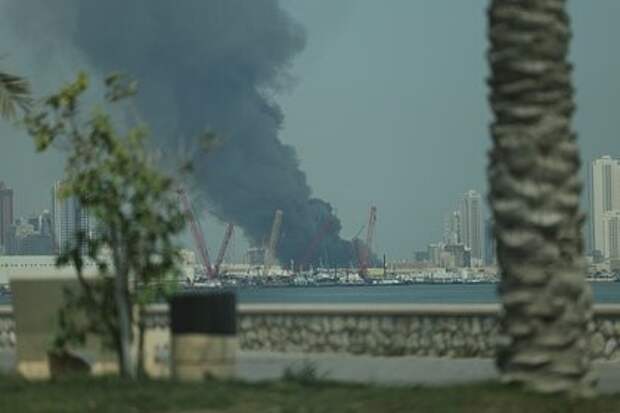 Опубликовано видео удара Ирана по американской базе в Бахрейне