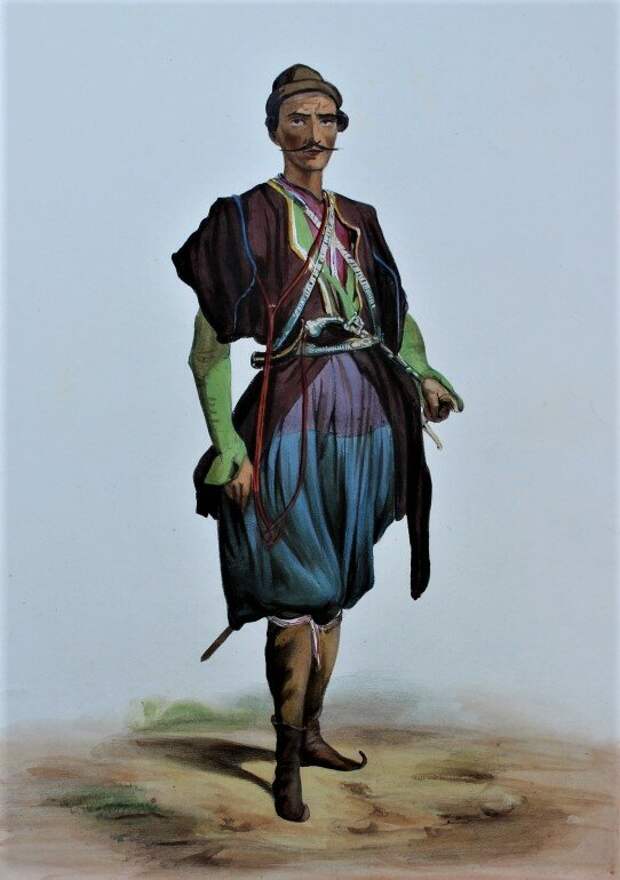 Грузин из Тушетии (Costumes des Caucase).