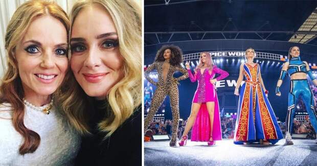 Сбылась мечта фанатки: счастливая Адель веселится на концерте Spice Girls