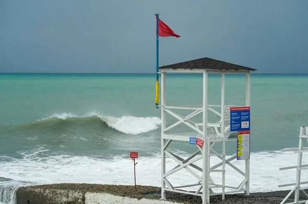В Сочи продлили запрет на купание: над пляжами подняли красные флаги
