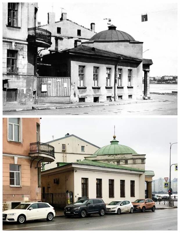 Часовня Валаамского монастыря на проспекте Бакунина.1974 и 2021 год.